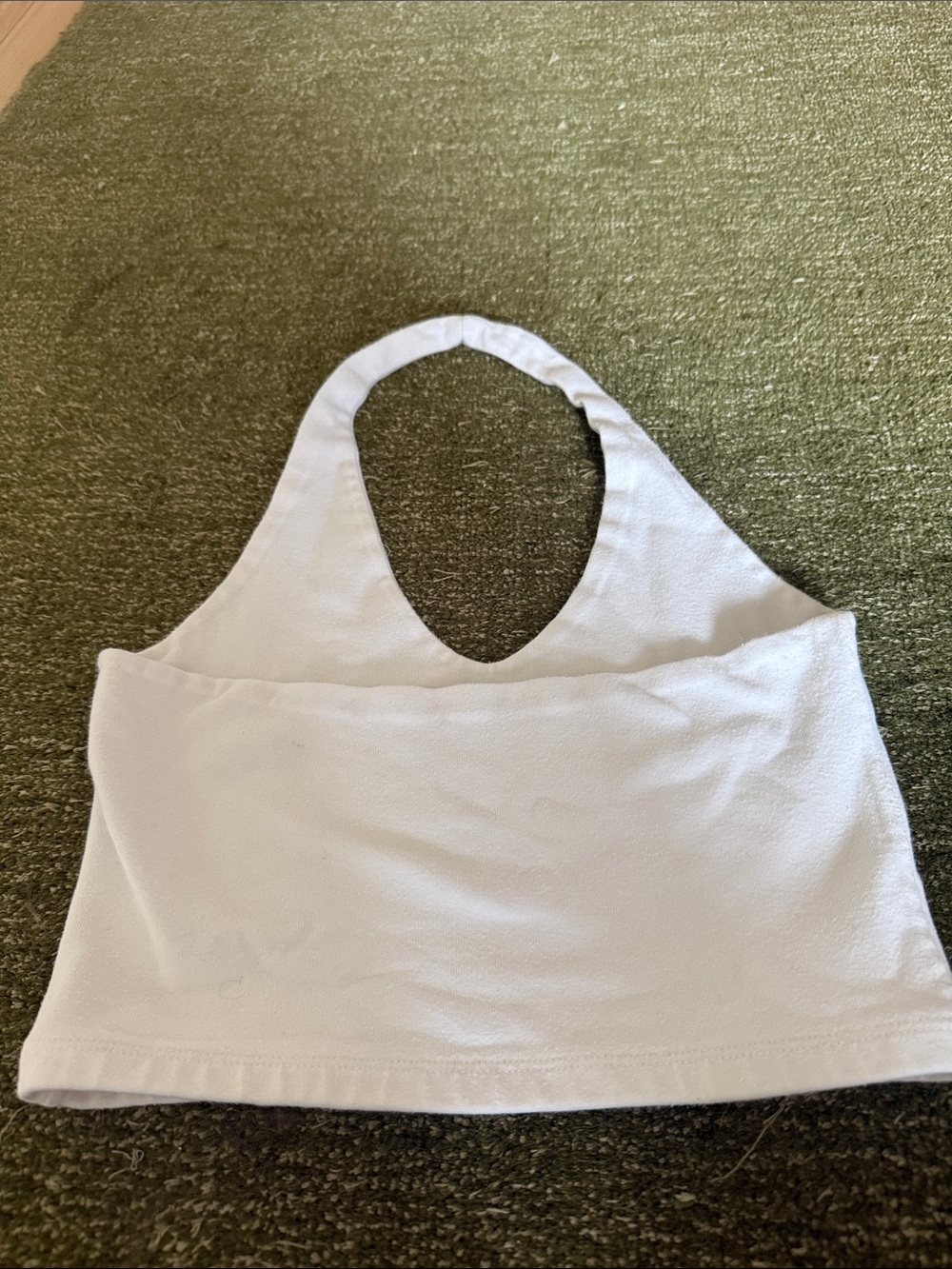 Brandy Melville White Halter Crop Top - Classic Sleeveless Women’s Top - Picture 3 of 3